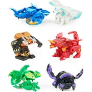 Bakugan UNbox and Brawl 6-Pack, Exclusive 4 and 2 Geogan, Collectible Action Figures, Toys for Kids Boys Ages 6 and Up