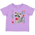 thumbnail image 3 of Inktastic Woodland Raccoon Spring Flowers Girls Toddler T-Shirt, 3 of 5
