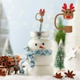 thumbnail image 4 of CuiLiyq Christmas Straw Cover Cap for Stanley Cup, Silicone Straw Topper for Stanley Tumbler with Handle, Dust Proof Reusable Straw Tips Lids for Christmas Gifts (Reindeer), 4 of 5