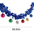 thumbnail image 3 of Hvmvliv Christmas Garland 66.93in Christmas Shiny Garlands Artificial Flower Ribbons with Hanging Balls Colorful Xmas Fake Rattan Decorations for Home Blue, 3 of 7