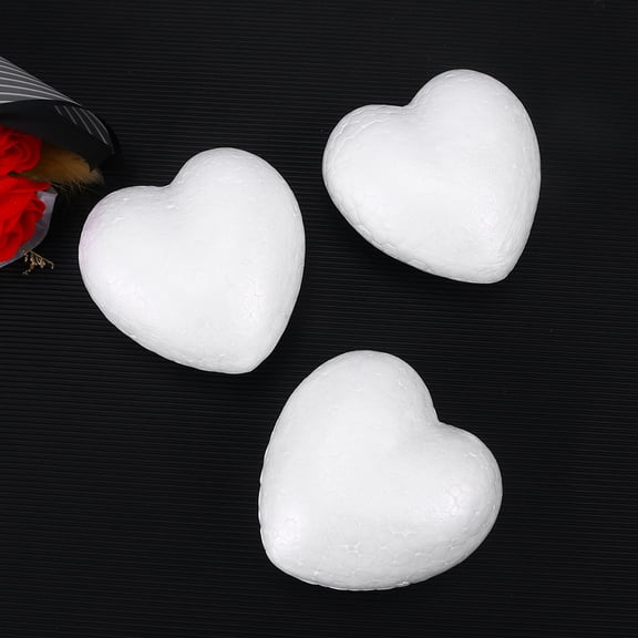 WEUVEB White Foam Heart Shapes for Crafts, Party Decorations, Wedding Centerpieces, Ornaments and Projects