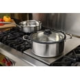 thumbnail image 4 of Black Cube Tempered Glass Cookware Lid with Silicone Rim 12.5 Inch Silver, 4 of 4
