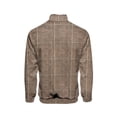 thumbnail image 2 of Fleece Sweatshirts for Men 2025 Fall Winter Long Sleeve Color Block Stand Collar Sweatshirt Pullover Tops Brown XXL, 2 of 6