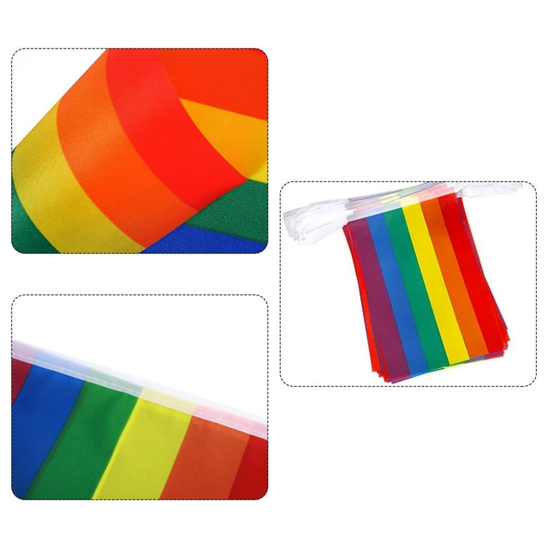 Banners Rainbow Flag Indoor/Outdoor Polyester Pride Banner String Flag