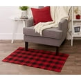 thumbnail image 3 of Design Imports CAMZ11259 Red & Black Buffalo Check Rag Rug, 26 x 40 cm, 3 of 6