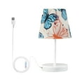 thumbnail image 3 of Butterflies Blue Pink LED Desk Lamp Table Lamp USB Bedside Nightstand Small Lamp for Bedroom Living Room Kids Room, 3 of 8