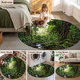 thumbnail image 5 of Round Rug 4Ft Washable Non-Slip, Green Forest Circle Area Rugs for Living Room Bedroom, Summer Botanical Watercolor Modern Art Indoor Floor Mats Carpet Runner for Home Decor Aesthetic, 5 of 8