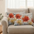 thumbnail image 2 of Retro Floral Outdoor Waterproof Pillow Covers, Red Yellow Tulips Barm Doors Farmhouse Wooden Decorative Rectangle Throw Pillowcase Sofa Cushion Sham for Patio/Couch/Chair, 20"x12" 2 Pack, 2 of 8
