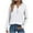 White, variant on Womens Long Sleeve Shirts Casual V-Neck Button Blouses Tops Solid Color Lightweight Basic Loose Pullover Fall Winter Sweatshirts 2025 Clothes