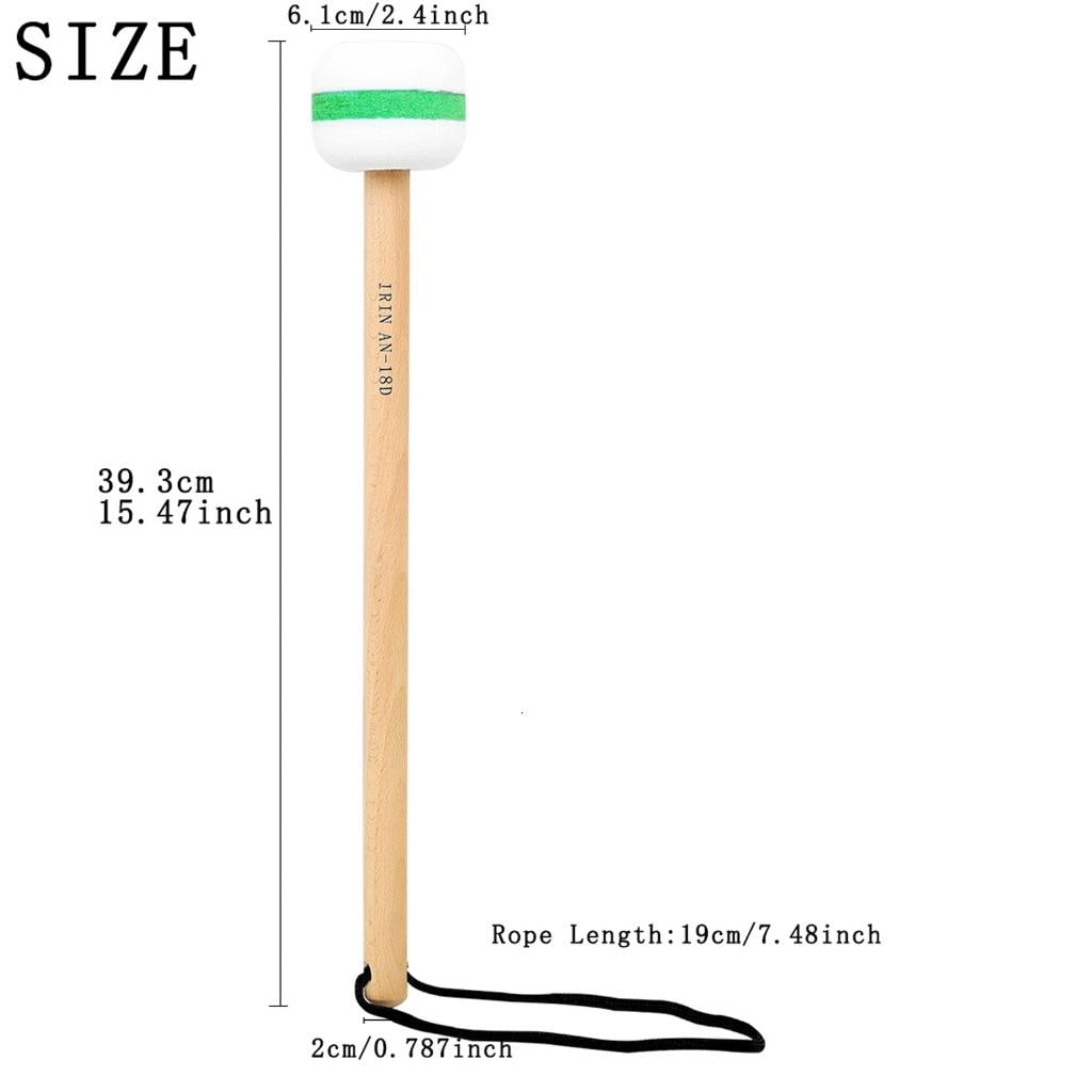 1 Pair Felt and Wood Drumsticks Professional Drum Stick Instrument Accessories for Professional Drummers and Beginners