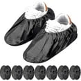 thumbnail image 1 of 10 pares de fundas para zapatos antideslizantes reutilizables Yashi impermeables lavables a máquina negras, 1 of 2