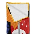 thumbnail image 2 of Abstract Woman Soft Flannel Fleece Throw Blanket, Pattern of a Female Dressed in Cool Clothes Accessories, Cozy Plush for Indoor and Outdoor Use, 50" x 70", Vermilion Multicolor, by Ambesonne, 2 of 5