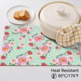 thumbnail image 5 of Placemat, Pioneer Flower Floral Print Pattern Place Mats Table Mat Set Of 2, PVC Washable Placemats for Party Kitchen Dining Decoration, 18x12 Inch, Fade Resistant, 5 of 6