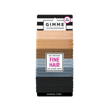 Gimme Ponytail Holder Hair Tie for Fine Hair, Neutral Colors, 20 Ct