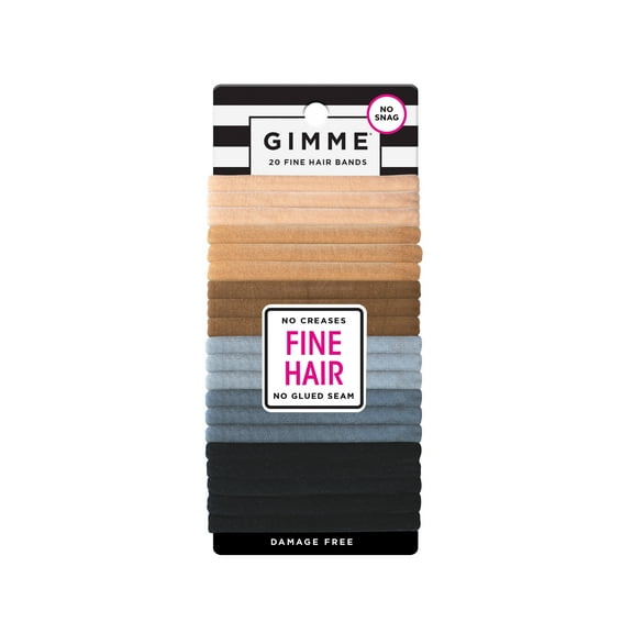 Gimme Ponytail Holder Hair Tie for Fine Hair, Neutral Colors, 20 Ct
