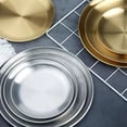 thumbnail image 6 of Hyasfey Stainless Steel Dinner Plates Round Thickened Salad Plates Home Kitchen BBQ Salad Serving Plate Tablewear, 6 of 7