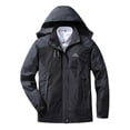 thumbnail image 1 of Windproof Rain Jacket Waterproof Hooded Casual Coats with Pockets for Outdoor Dating Walking, 1 of 5