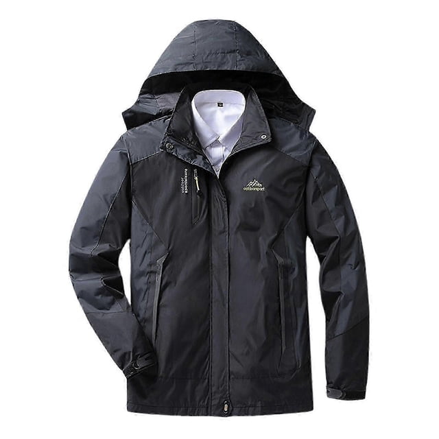 Windproof Rain Jacket Waterproof Hooded Casual Coats with Pockets for Outdoor Dating Walking