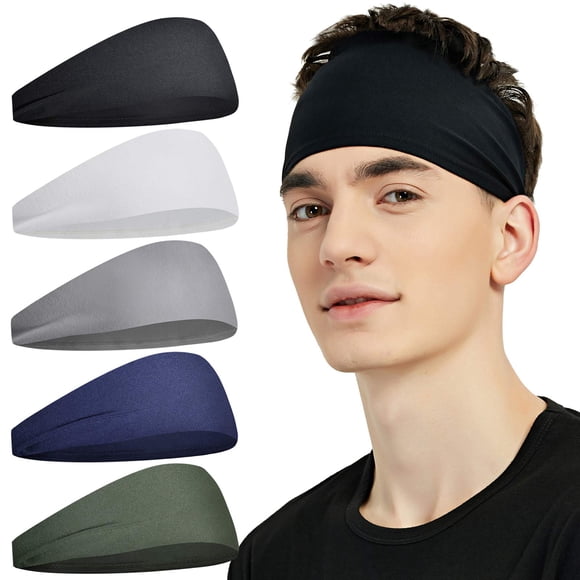 Diademas deportivas Pilamor para hombre y mujer (paquete de 5)
