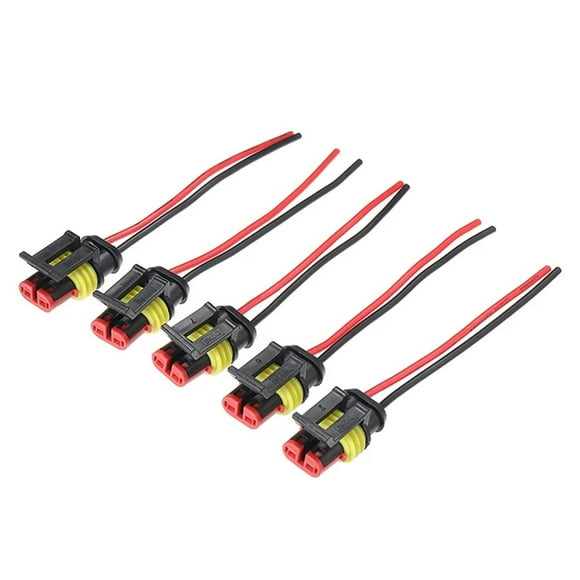 MYG 10Pcs 5 Sets Waterproof Automotive Male Female Electrical Connectors