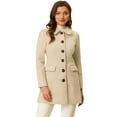 thumbnail image 1 of Abrigo de invierno Allegra K con cuello de piel sintética Beige XS para mujer, 1 of 6