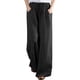 thumbnail image 1 of Gibobby pantalones senderismo mujer Pantalones casuales de lino para mujer Pantalones sólidos Pantalones casuales y de algodón Pantalones de algodón sueltos de lino simple (Negro, XL), 1 of 5