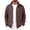 Brown, variant on Men's Stand Collar Full Zip Polar Fleece Jacket Single Chest Zip Pocket Soft Thermal Mid Layer For Ski Resort Base Layering Long Car Road Trips & Air-Conditioned Office Shifts Navy XXL