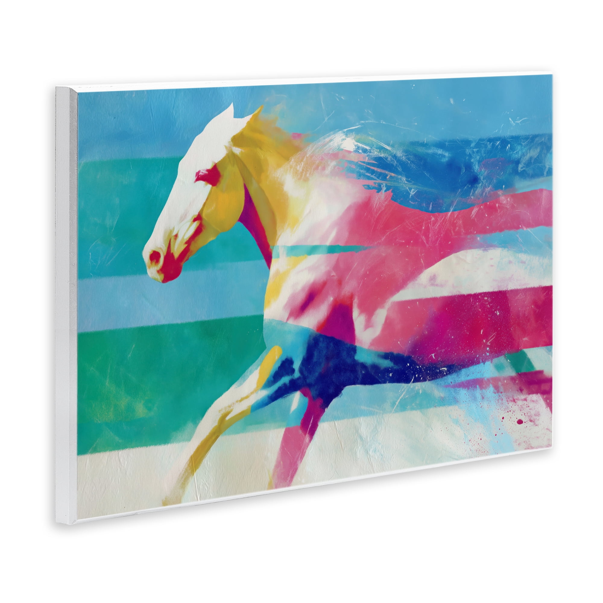 Stupell Industries Abstract Horse In Stripes Wall Plaque Art, design by Chromatic Storm Studio