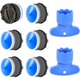 thumbnail image 1 of 6 uds, aireador M18.5, boquilla de baño de cocina, aireador de grifo de fregadero de plástico para ahorro de agua con 2 llaves, azul, 1 of 1