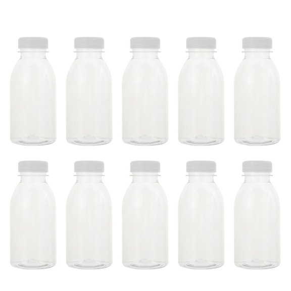LEEYNEERReusable Mini Bouteilles de Boisson Transparentes avec Couvercles et Bouchons