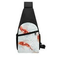 thumbnail image 3 of Disketp Sling Backpack,Multipurpose Crossbody Shoulder Bag Travel Hiking Daypack-Koi Fish Corals,Spring Summer, 3 of 6