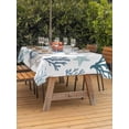 thumbnail image 3 of Outdoor Tablecloth with Umbrella Hole for Patio/Picnic/Party/Camping, Coastal Blue Seahorse Waterproof Table Cloth Rectangle Table Cover Washable, Summer Ocean Coral Beach Starfish (60"x 84"), 3 of 9