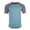 Teal / Navy, variant on ZIMEGO Mens Short Sleeve Ringer Tee - Color Block Raglan Casual T-Shirt