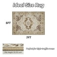 thumbnail image 5 of SIXHOME 5'x7' Area Rugs for Living Room Washable Traditional Brown Distressed Carpet Non Slip Ultra Soft Retro Floral Throw Indoor Rug for Bedroom Dinning Room Office Home, 5 of 8