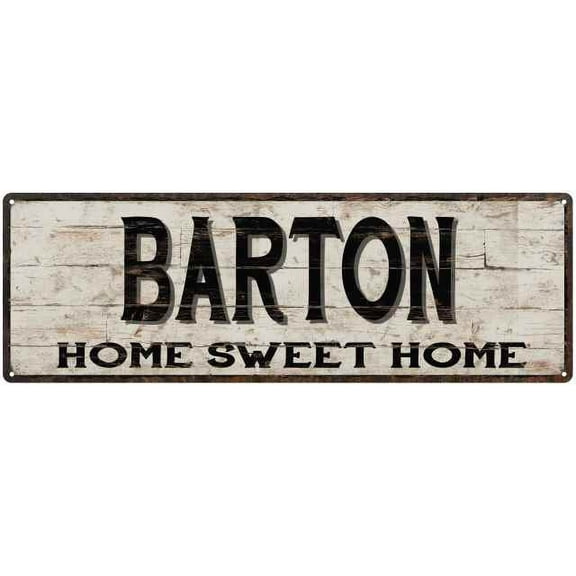 BARTON Rustic Home Sweet Home Sign Gift 8x24 Metal Decor 108240084447