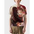 thumbnail image 2 of T-shirt round neck Role Pattern loose short sleeve F08, 2 of 5