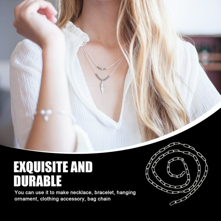 LEORX Paper Clip Chain Bulk Stainless Steel Clip Shape Set for