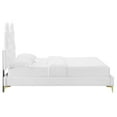 thumbnail image 6 of Modway Alexandria Tufted Performance Velvet Twin Platform Bed - White, 6 of 10