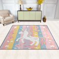 thumbnail image 3 of Unicorn with Flowers and Hearts Area Rug Washable 80 x 58 Floor Carpet Mat Non Slip for Bedroom Living Room Home Decor, 3 of 7