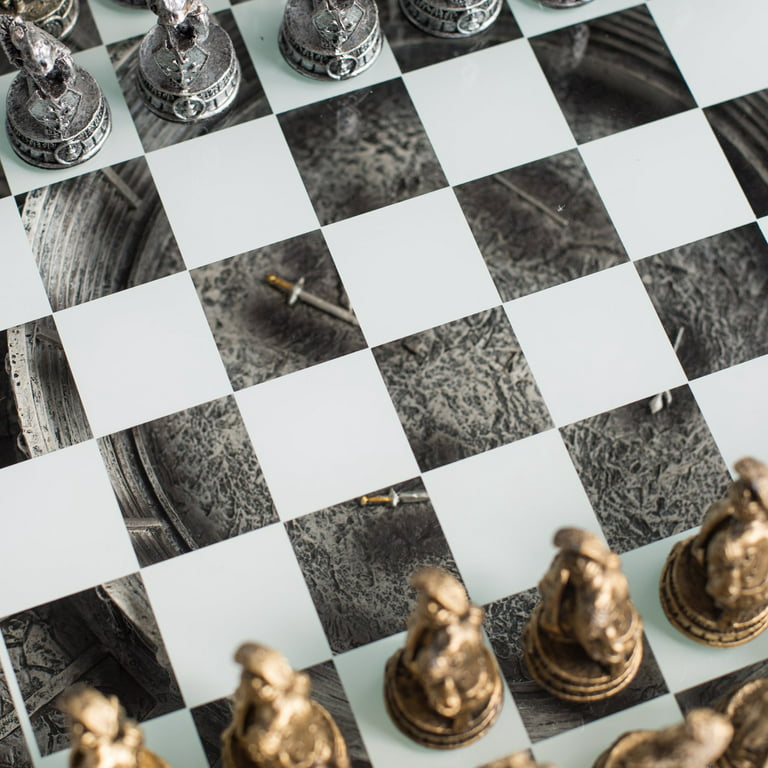 The Roman Three Player Chess Set & Board