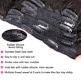 thumbnail image 4 of 26 inch Kinky Curly Clip In Hair Extension. Double Weft Full Head Japanese Heat Resistance Fiber 140g Synthetic Hair Extensions For Women 7pieces (#2), 4 of 5