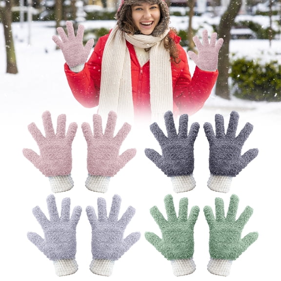 Reusable Microfiber Cleaning Gloves, Soft Absorbent Dusting Mitts for Furniture Car Interior, Ideal for Household Detailing and Pet Cleanup