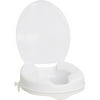 AquaSense Raised Toilet Seat with Lid, White, 2"