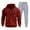 Wine, variant on Fall Fashion Tracksuit For Men Sport Suit Men's Two Piece Sports Hooded Sweatshirt Jogging Pants Set Long Sleeve Hooded Set Running Hiking Outdoor Activities Gym Workout