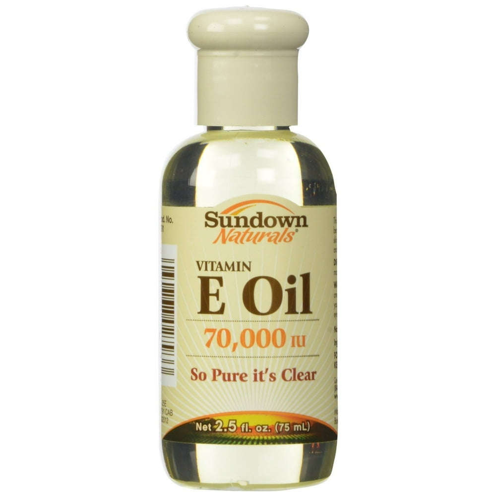 Sundown Naturals Pure Vitamin E Oil Moisturizes Dry Skin 70000 IU, 2.5