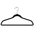 thumbnail image 3 of Velvet Non-Slip Hangers 1/8 Wide - 50 Pack Space Saving Design, Heavy Duty Hold, Thin Hangers (Black), 3 of 4