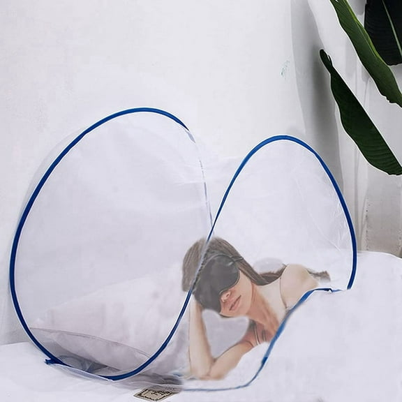 2X Portable Mosquito Head Net Foldable -Up Travel Mosquito Net for Bed Free Installation-Medium Size