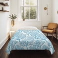 thumbnail image 4 of Blue Coastal Coral Tapestry for Bedroom Wall Hanging Tapestry, Farmhouse Nautical Marine Plants Ceiling Backdrop Tapestries Poster Blanket Wall Decor for Teens Room Living Room Dorm 39" x 59", 4 of 8