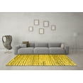 thumbnail image 3 of Ahgly Company Machine Washable Indoor Square Solid Yellow Modern Area Rugs, 5' Square, 3 of 4