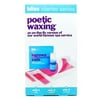 Bliss Poetic Waxing Set: Poetic Waxing Wax Strips 8 facial strips and 18 body strips, Azulene Oil .16 Fl Oz., Ingrown Eliminating Pads 3 pads